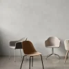 Store Audo Harbour Side Chair, Black Steel Legs, White Plastic Seat