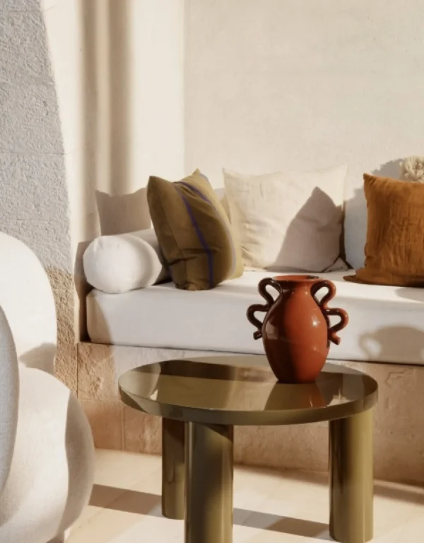 Online Ferm Living Heavy Linen Cushion, Large, Natural
