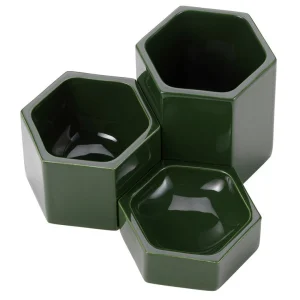 Cheap Vitra Hexagonal Containers, Dark Green, Set/3