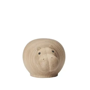 Discount woud Hibo Hippopotamus, mini Solid oak