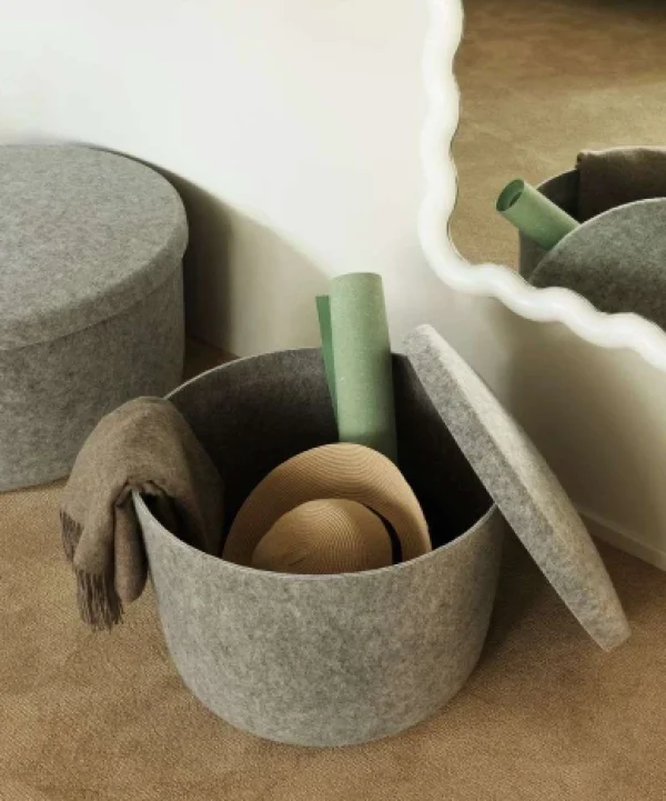 Clearance Normann-Copenhagen Hide Storage Pouf Small, Sand