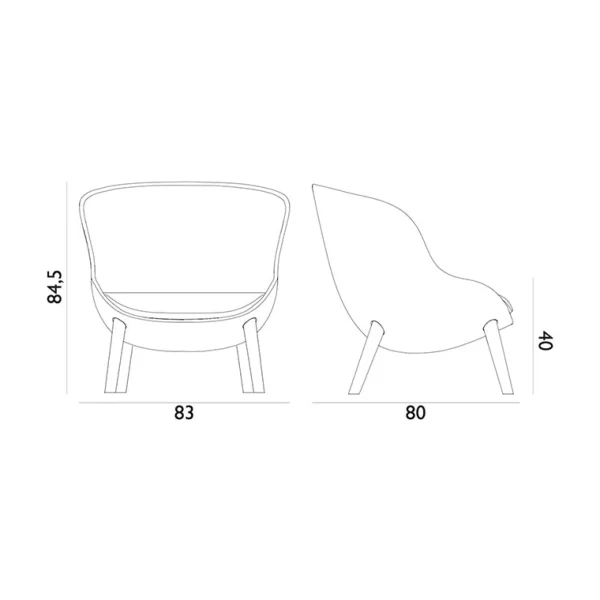Clearance Normann-Copenhagen Hyg Lounge Chair Low Swivel & Tilt, Black Alu base. Seat: Medium Grey Synergy