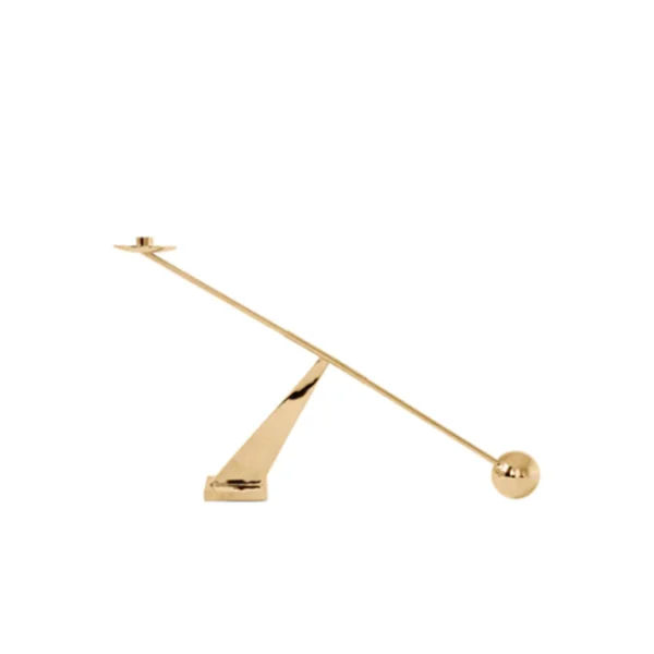 Clearance Audo Interconnect Candle Holder, Brass