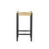 Fashion FDB Moebler J164 counter stool, black/nature. 67cm.