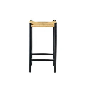 Fashion FDB Moebler J164 counter stool, black/nature. 67cm.