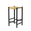 Fashion FDB Moebler J164 counter stool, black/nature. 67cm.