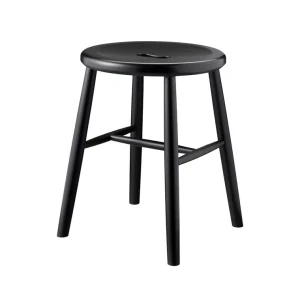 Clearance FDB Moebler J27 Stool, Black painted beech