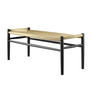 Flash Sale FDB Moebler J83B Bench, Black/Natural