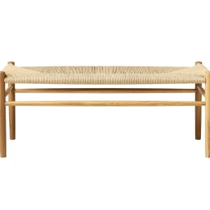 Online FDB Moebler J83B Bench, Oak/Natural