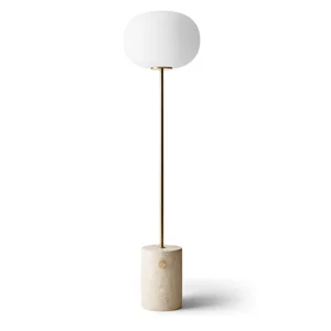 Outlet Audo JWDA Floor Lamp, Travertine/Brushed Brass