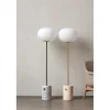 Outlet Audo JWDA Floor Lamp, Travertine/Brushed Brass