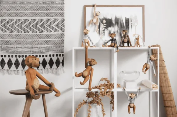 Cheap Kay Bojesen Monkey, Small White Black x Mads Norgaard