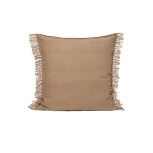 Clearance Ferm Living Kelim Fringe Cushion, Small, Sand