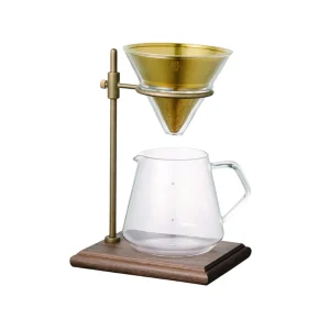 Clearance KINTO Slow Coffee Brewer Stand Set, 4 Cup, Brass