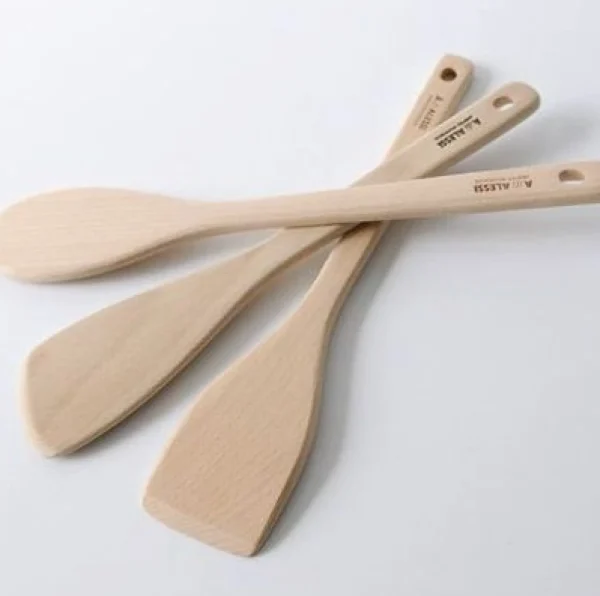 Cheap Alessi Kitchen Spoons Set of 3, wood
