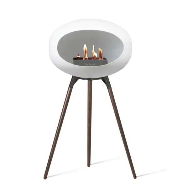 Outlet le feu Ground High, White Dome, Black Base/Smoked Oak Legs, 79 cm