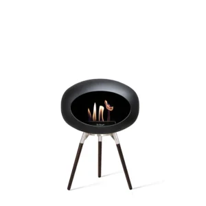 Discount le feu Ground Low, Black Bowl, Black Legs/Polished Steel Base 45 cm