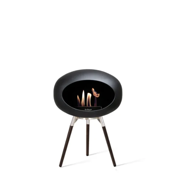 Discount le feu Ground Low, Black Bowl, Black Legs/Polished Steel Base 45 cm