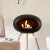 Cheap le feu Ground Low, Mocca Bowl, Smoked Oak Legs/Black Base 45 cm