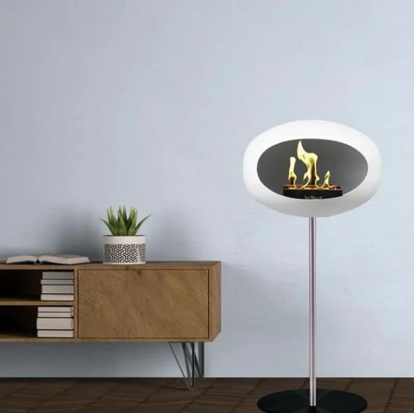Flash Sale le feu Ground Steel High, Black Bowl, Black Pole/Black Base 80 cm