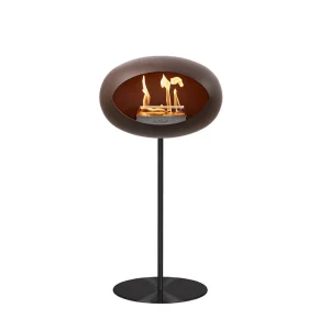 Discount le feu Ground Steel High, Mocca Bowl, Black Pole/Black Base 80 cm