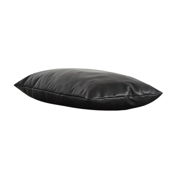 Store woud Level Pillow, Black Leather