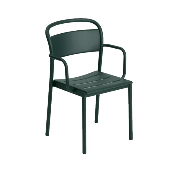 Flash Sale Muuto Linear Steel Arm Chairs,Dark Green