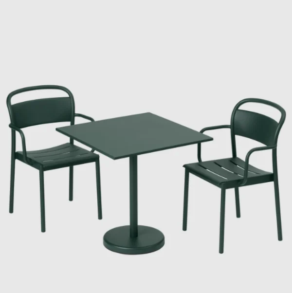 Flash Sale Muuto Linear Steel Arm Chairs,Dark Green