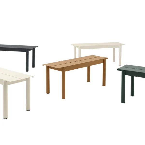 Store Muuto Linear Steel Bench, Black 110cm