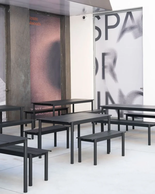 Store Muuto Linear Steel Bench, Black 110cm
