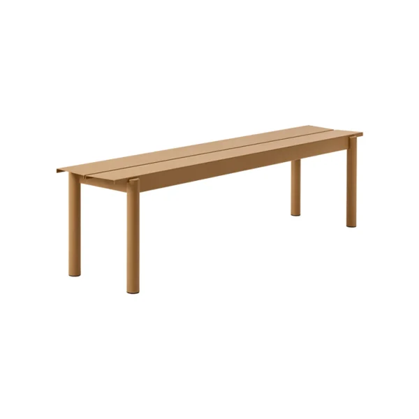 Clearance Muuto Linear Steel Bench, Burnt Orange 170cm