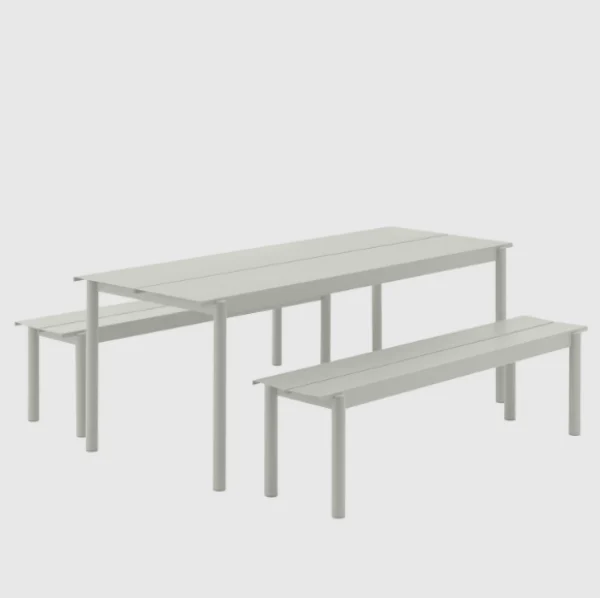 Best Sale Muuto Linear Steel Bench, Grey, 170cm