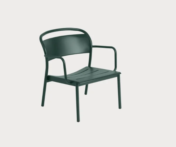 Hot Muuto Linear steel lounge arm chair, dark green