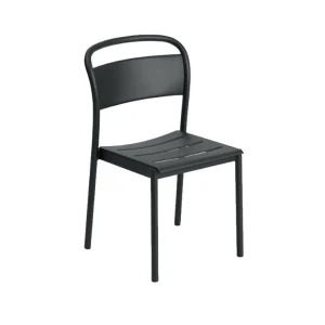 Cheap Muuto Linear Steel Side Chairs, Black