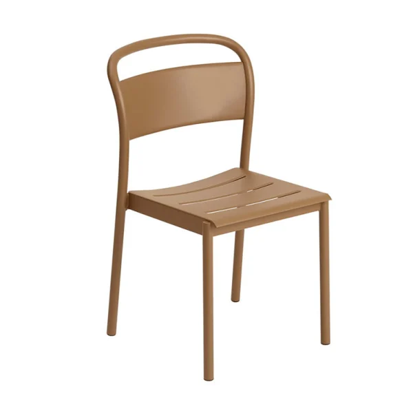Outlet Muuto Linear Steel Side Chairs, Burnt Orange