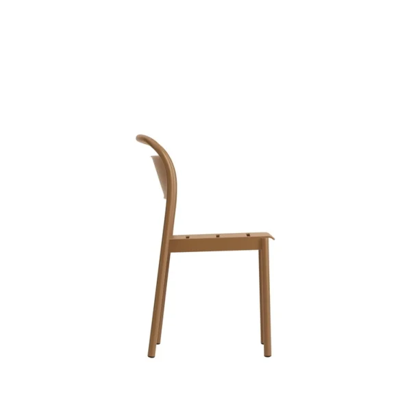 Outlet Muuto Linear Steel Side Chairs, Burnt Orange