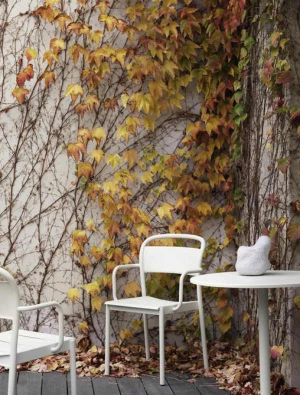 Outlet Muuto Linear Steel Side Chairs, Burnt Orange