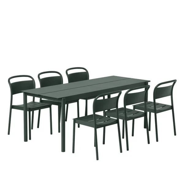 Outlet Muuto Linear Steel Side Chairs, Burnt Orange