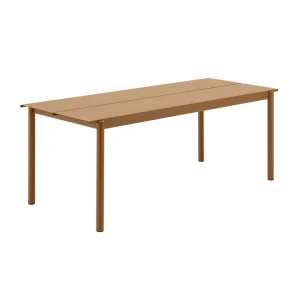 Shop Muuto Linear Steel Table, Burnt Orange 200cm