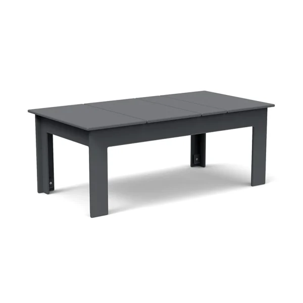 New Loll Designs Lollygagger Cocktail Table, 42” Rectangle, Charcoal Grey