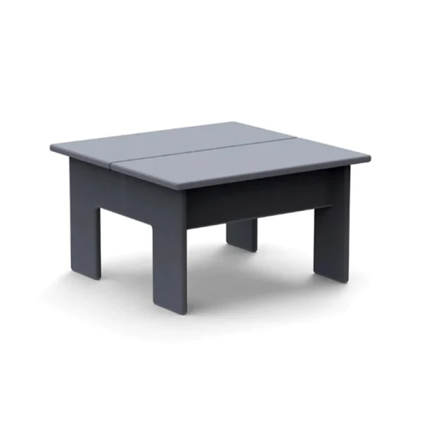 New Loll Designs Lollygagger Ottoman /Side Table, Charcoal