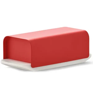 Sale Alessi Mattina Butter Dish, Red