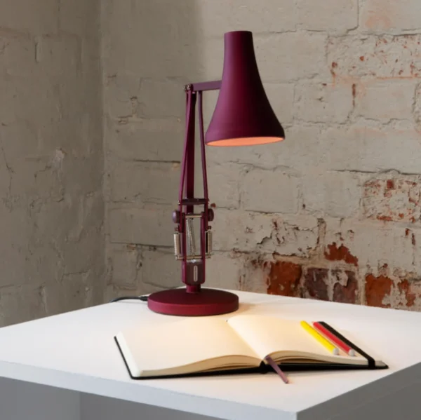 Cheap Anglepoise 90 Mini Mini Desk Lamp, Berry Red