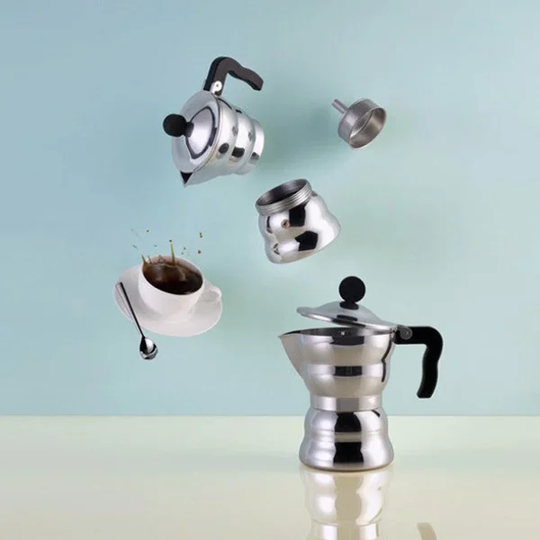 New Alessi Moka Espresso Maker, 3 Cup