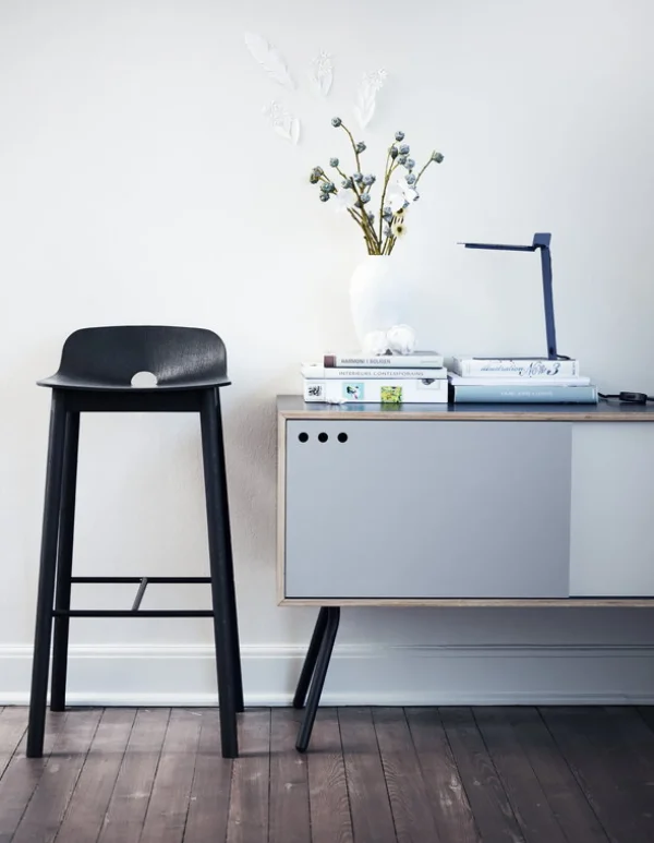New woud Mono Counter Stool, Black, 65cm