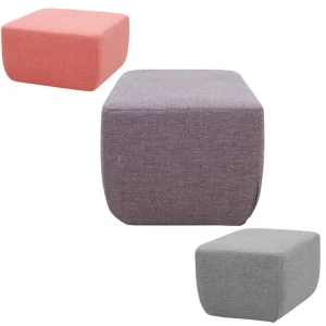 Clearance Softline Opera Pouf, Medium, Yellow Felt 296