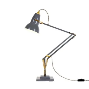 Best Anglepoise Original 1227 Brass Desk Lamp, Elephant Grey