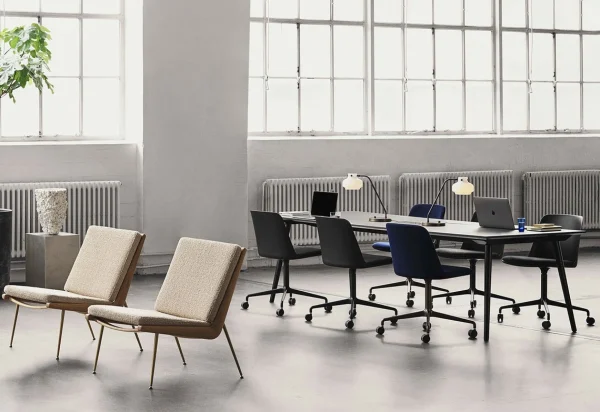 Hot &Tradition Rely Chair HW28, Plastic Seat, star base, w/ gas lift and castors