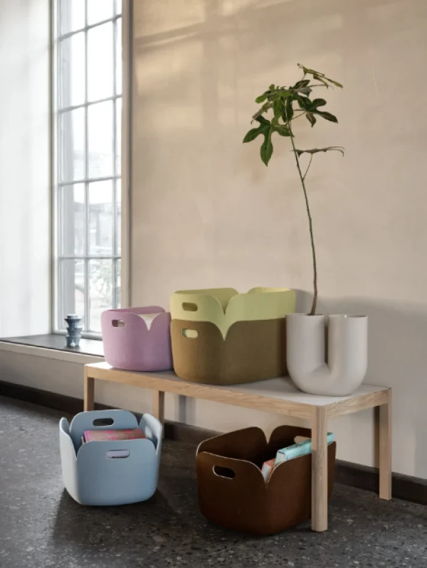 Shop Muuto Restore Basket Light Blue