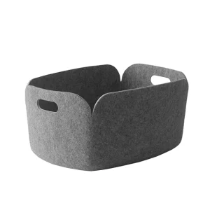 Best Sale Muuto Restore Felt Storage Basket, Grey